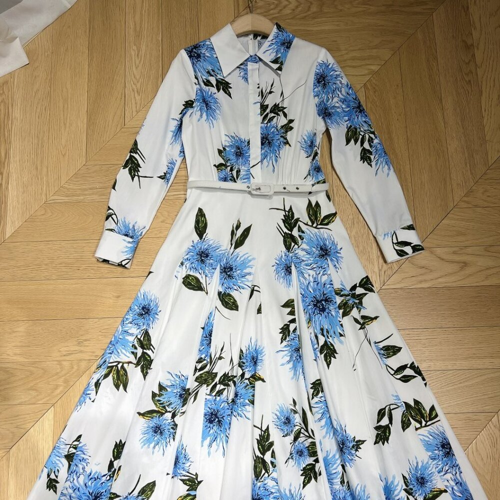 Emilia Wickstead latest collared long-sleeved dress